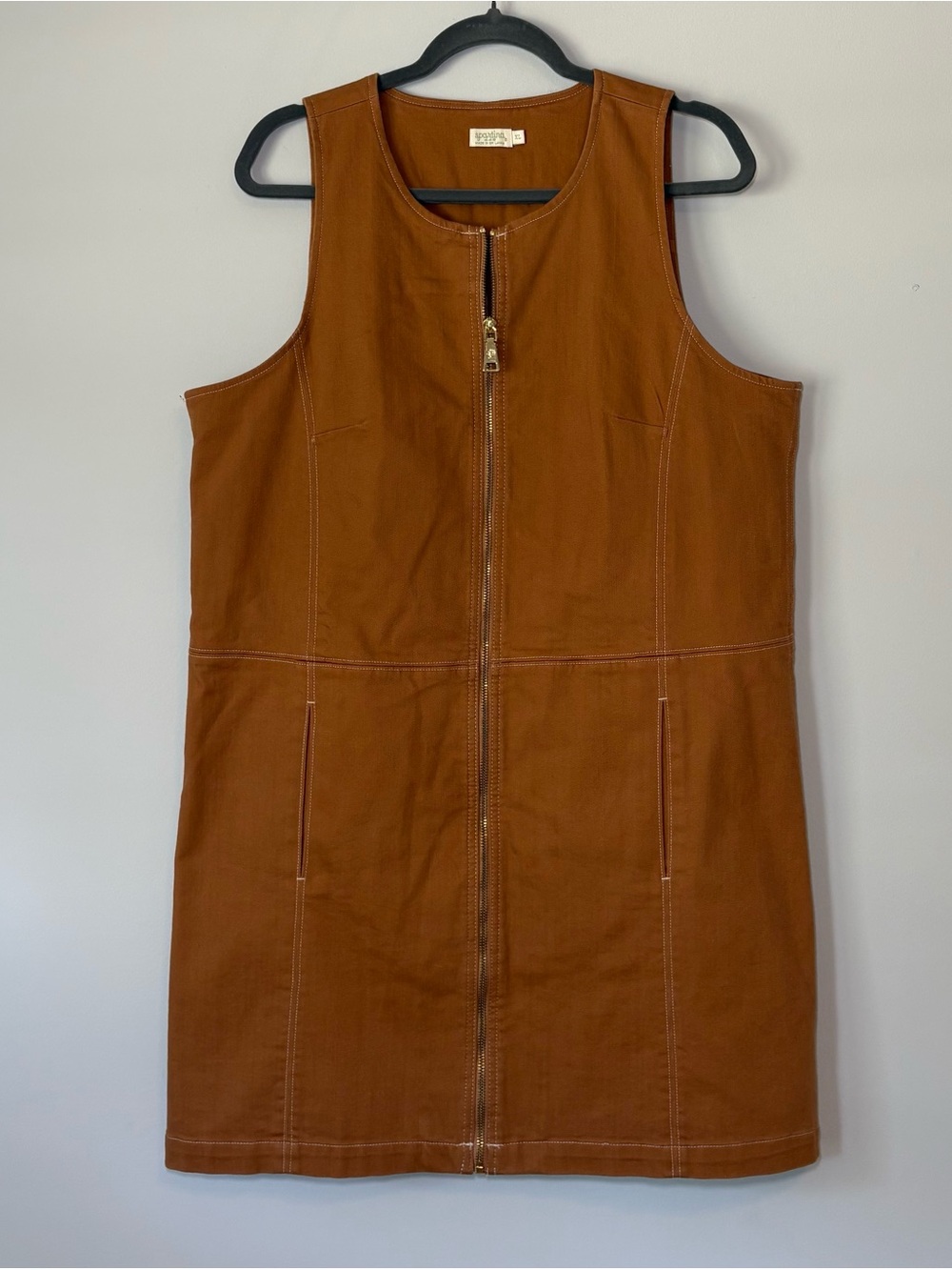 Spartina 449 Camel Brown Sleeveless Shift size XL